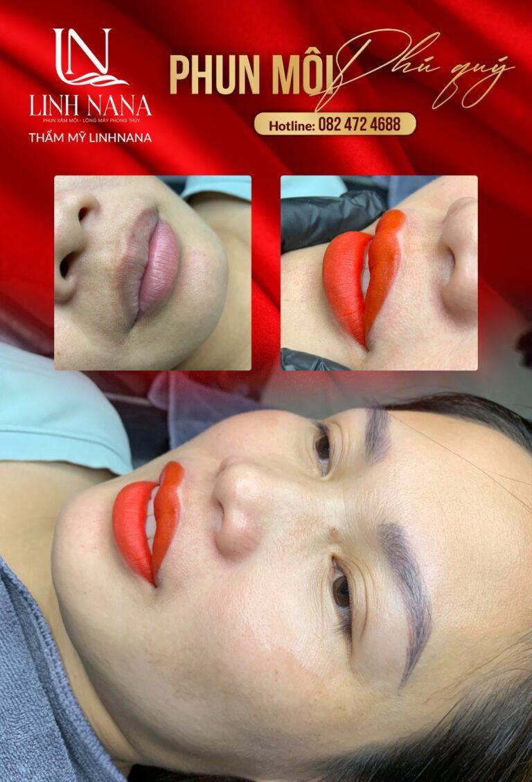 Khách hàng phun môi tại Khánh Xuân Beauty, Đông Gia Nghĩa – ảnh 06