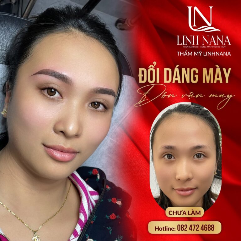 Khách hàng phun chân mày tại Khánh Xuân Beauty, Đông Gia Nghĩa – ảnh 02
